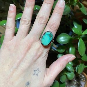 Sterling Silver 925 & Turquoise ring size 7.5